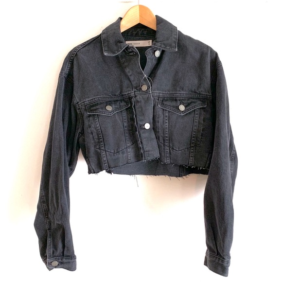 black jean cropped jacket